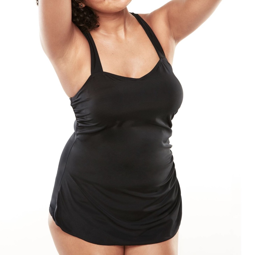 Black sarong swim suit, never worn